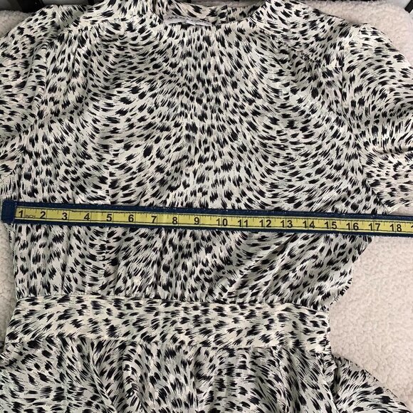 Andrea Gayle Leopard Cheetah Animal Knee Length Dress Black Medium Large 10 - Picture 10 of 10